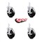 Service Caster 5 Inch Soft Rubber Wheel Swivel 7/8 Inch Square Stem Caster Set with Brake SCC SCC-SQ20S514-SRS-TLB-78-4 - alternate 3